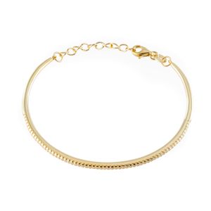 Pulsera De Plata 925 Rigida 55Cmx2Mm Con Piedras