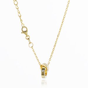 Conjunto De Plata 925 Cadena 45Cm Con Dijes Redondo