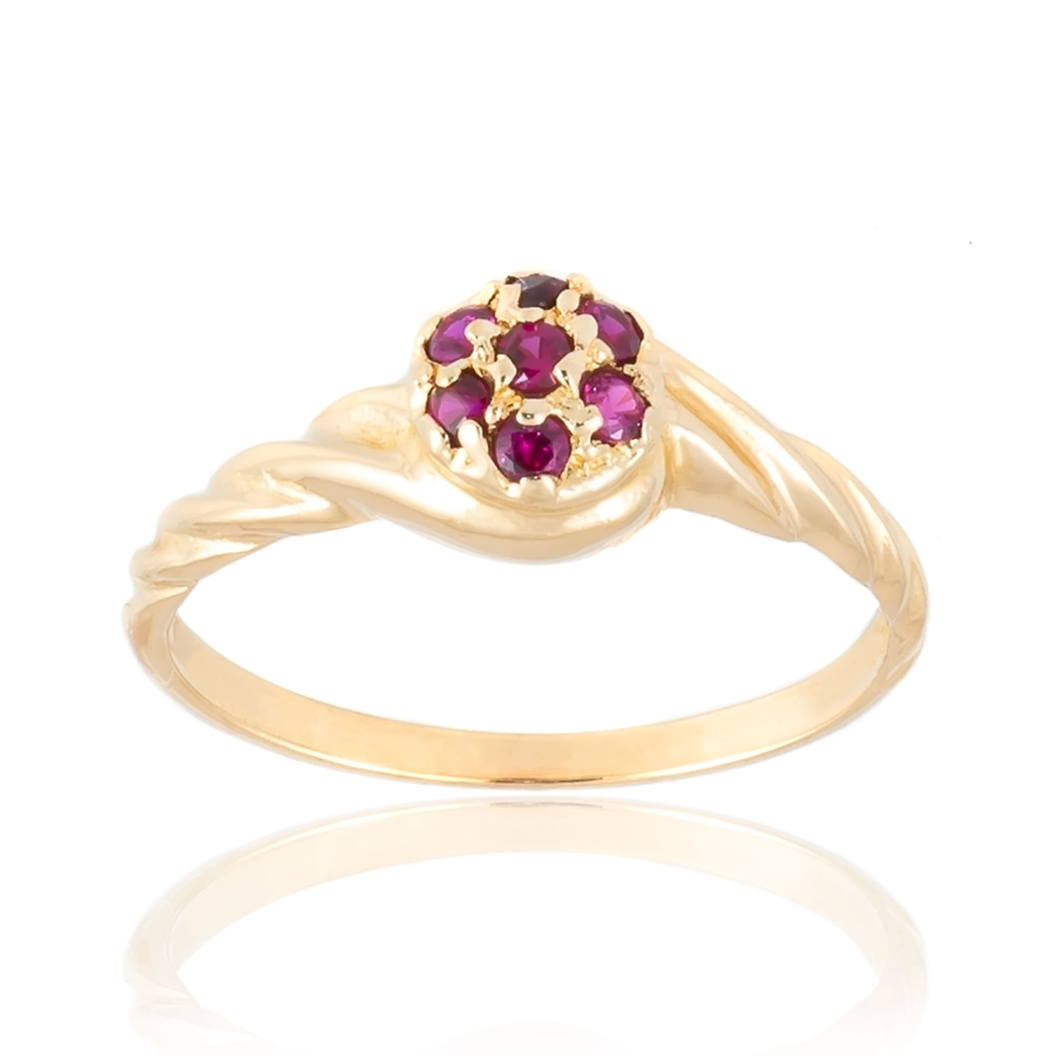 Anillo De Oro 18K Frutilla Con Piedras Antuan Joyerias