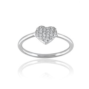 Anillo De Plata 925 Corazon Con Piedras