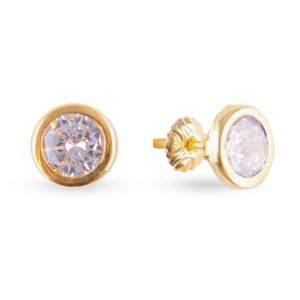 Aros De Oro 18K Susanita Con Piedras