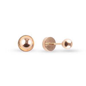 Aros Abridores De Oro 18K Bolita 3mm