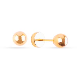 Aros Abridores De Oro 18K Bolita 4.5mm