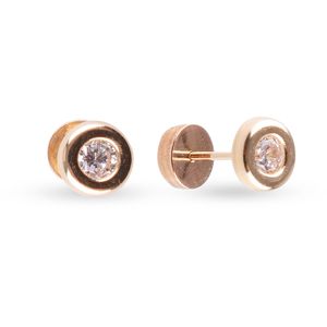 Aros De Oro 18 K Abridores Susanita Con Piedra