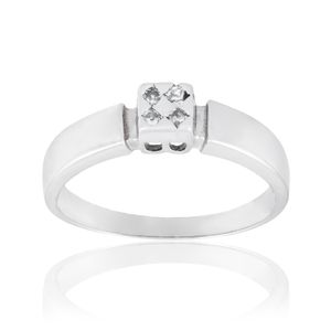 Anillo De Oro 18K Solitario Con Diamante