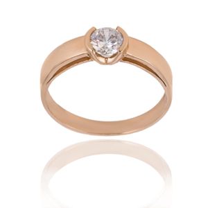 Anillo Oro 18K Solitario Con Piedras