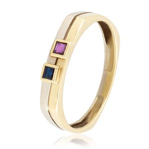 Anillo De Oro 18K Diseno Con Zafiros