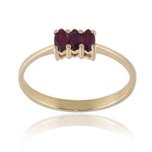 Anillo De Oro 18K Diseño Con Piedras