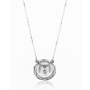 Conjunto De Oro 18K Forcet 45Cm Con Dije Redondo