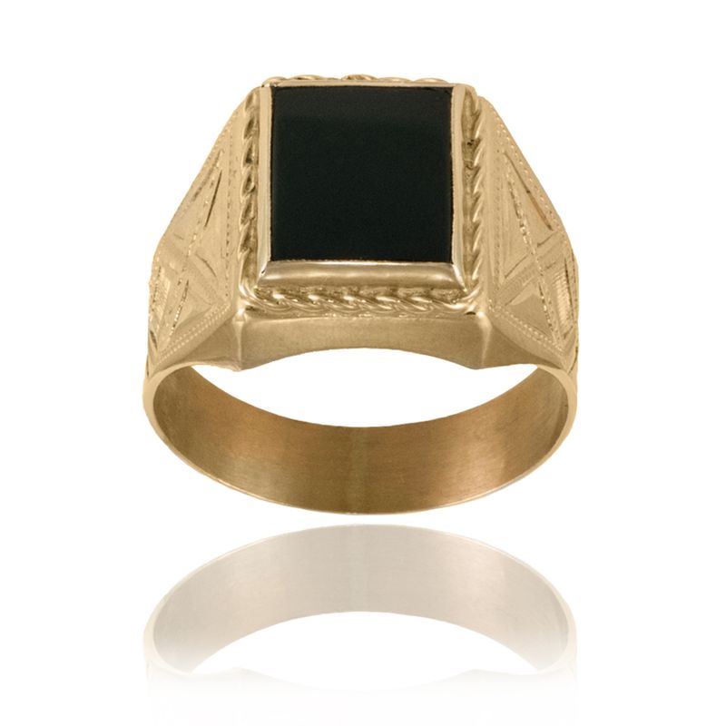 Anillo sello de oro new arrivals