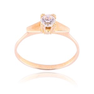Anillo De Oro 18K Solitario Con Piedra