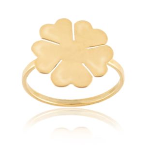 Anillo Oro 18K Trebol