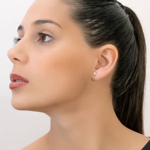Aros Abridores De Oro 18 K Con Perla
