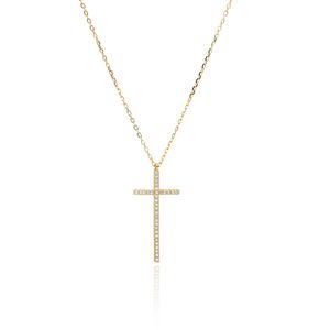 Conjunto De Plata 925 Dije Cruz Con Piedras