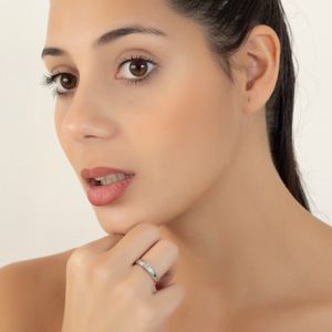 Anillo De Oro 18K Solitario Con Diamante